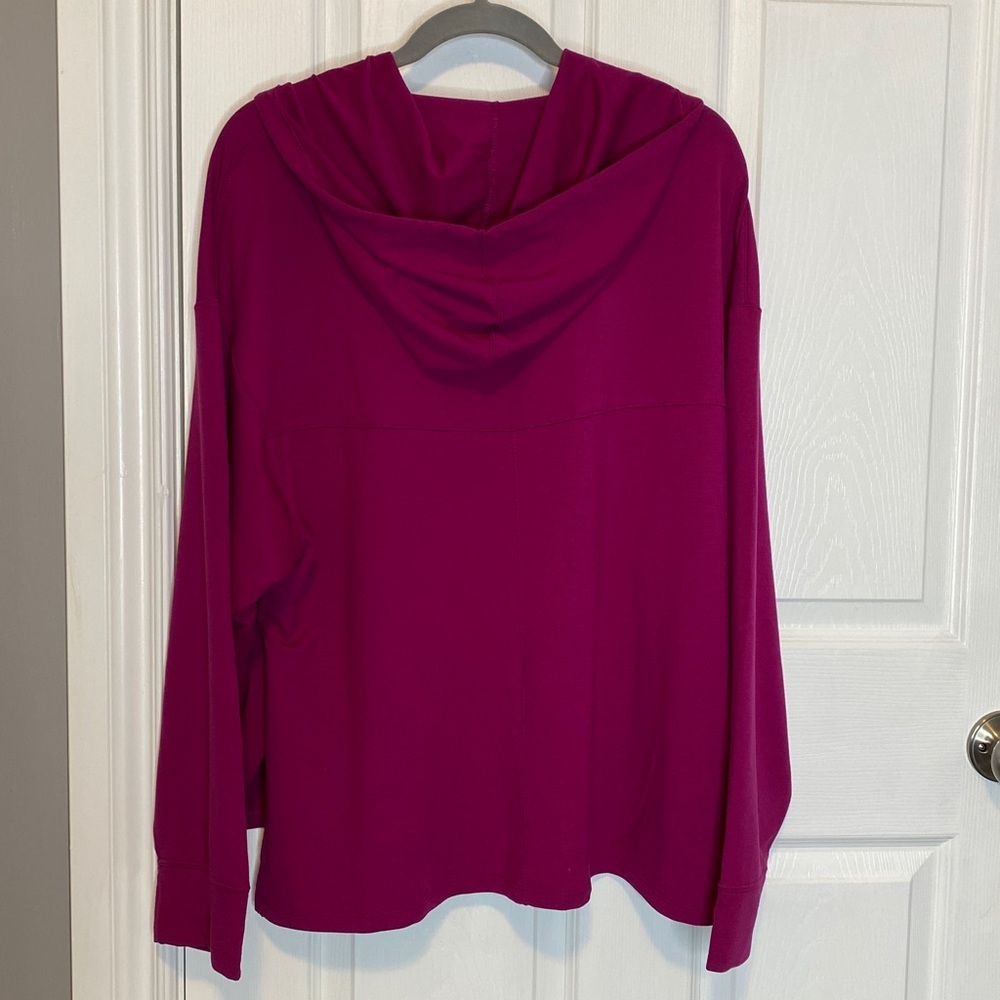 NIKE Dri-Fit Berry Pink Yoga Hoodie Loose Fit‎ Athleisure NWT Size L - Picture 6 of 16
